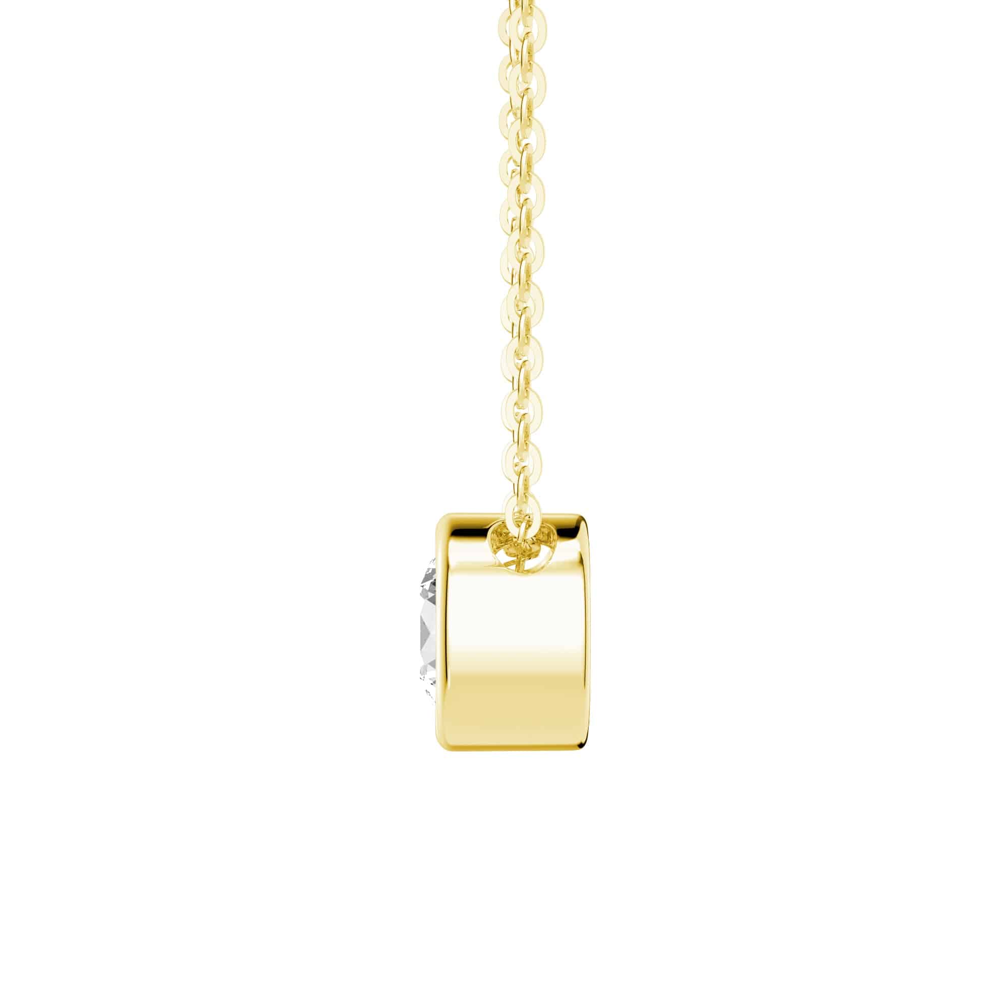 1 CT Round Cut Moissanite Bezel Set Pendant Necklace - Elegant Solitaire Jewelry for Women, Perfect for Weddings, Anniversaries & Special Occasions