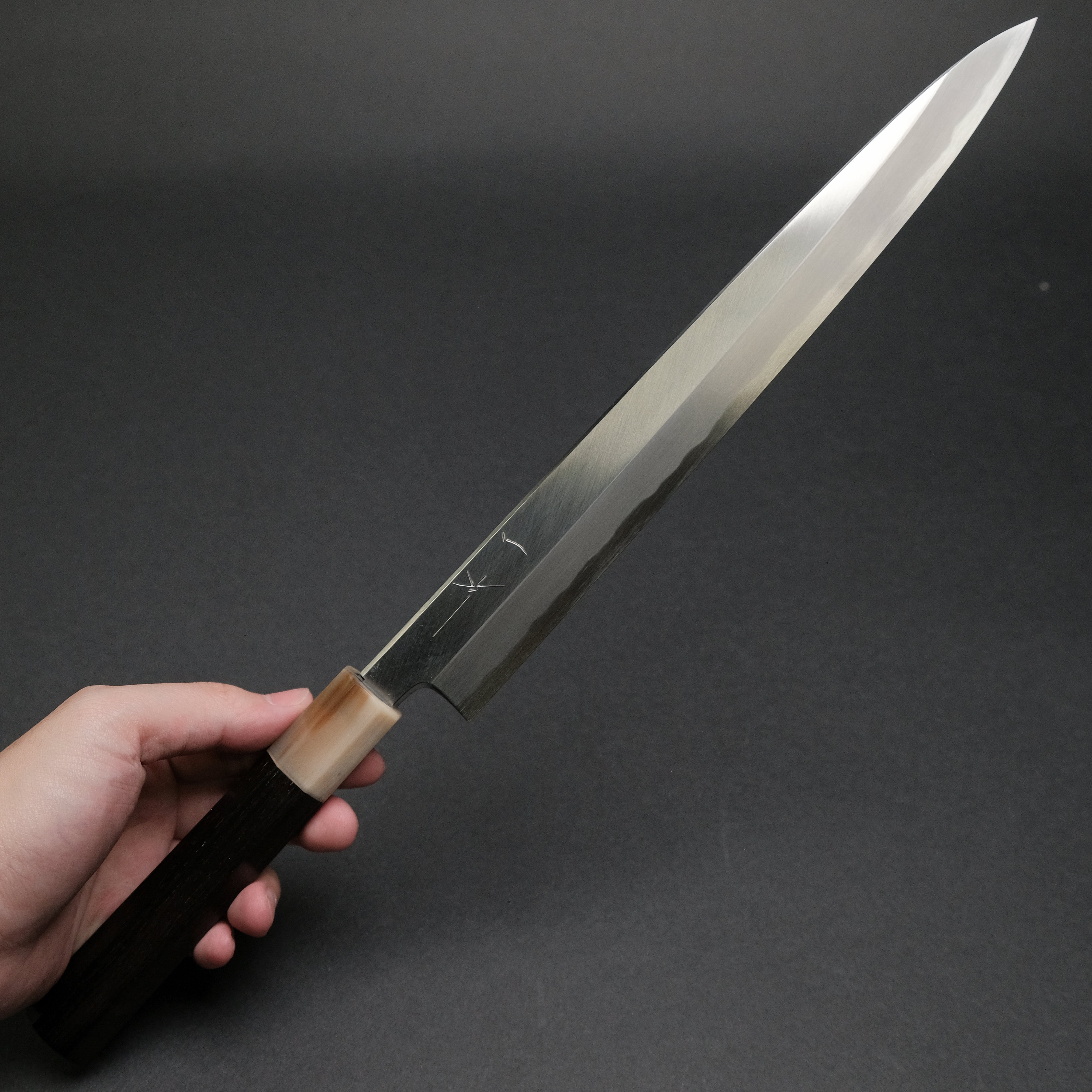 Premium Hitohira Tanaka Mosuke Blue #1 Yanagiba 270mm Japanese Sushi Knife with Ebony Wood Handle & Saya - Perfect for Sushi Chefs, Professional Kitchen Use, and Japanese Cuisine Preparation