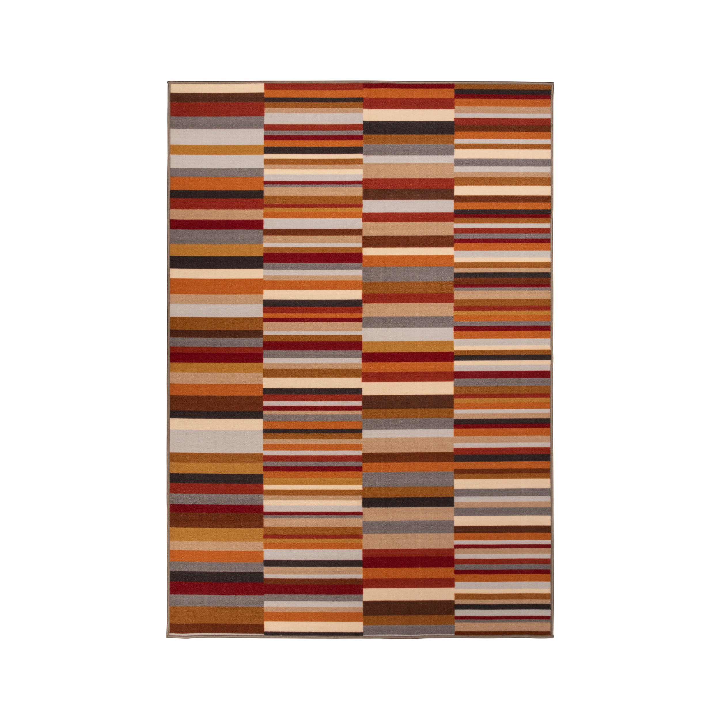 Arden Modern Striped Non-Slip Area Rug - Indoor/Outdoor Use for Living Room, Patio, Bedroom & Entryway | Water-Resistant & Durable Floor Mat