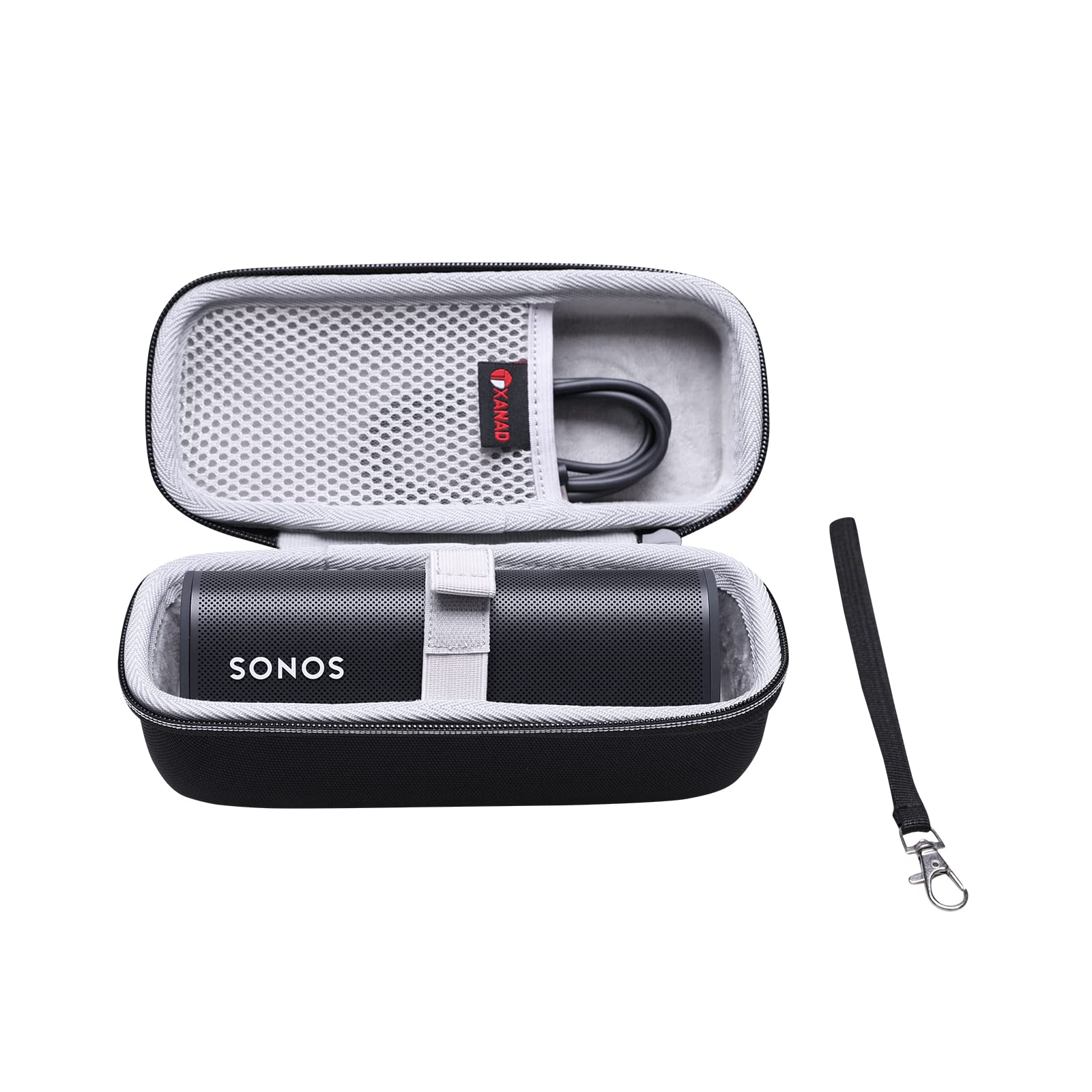 XANAD Travel Case for Sonos Roam 2/1 & JBL Flip 4 Portable Speaker - Waterproof Protective Storage Bag with Pouch | Perfect for Outdoor Adventures, Travel & Daily Commute