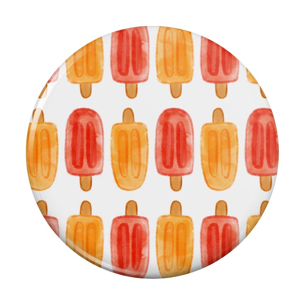 Vibrant Watercolor Summer Popsicle Pattern Pinback Button - Cute Collectible Pins for Backpacks, Jackets & DIY Crafts - Perfect for Summer Fashion, Gifts & Accessories