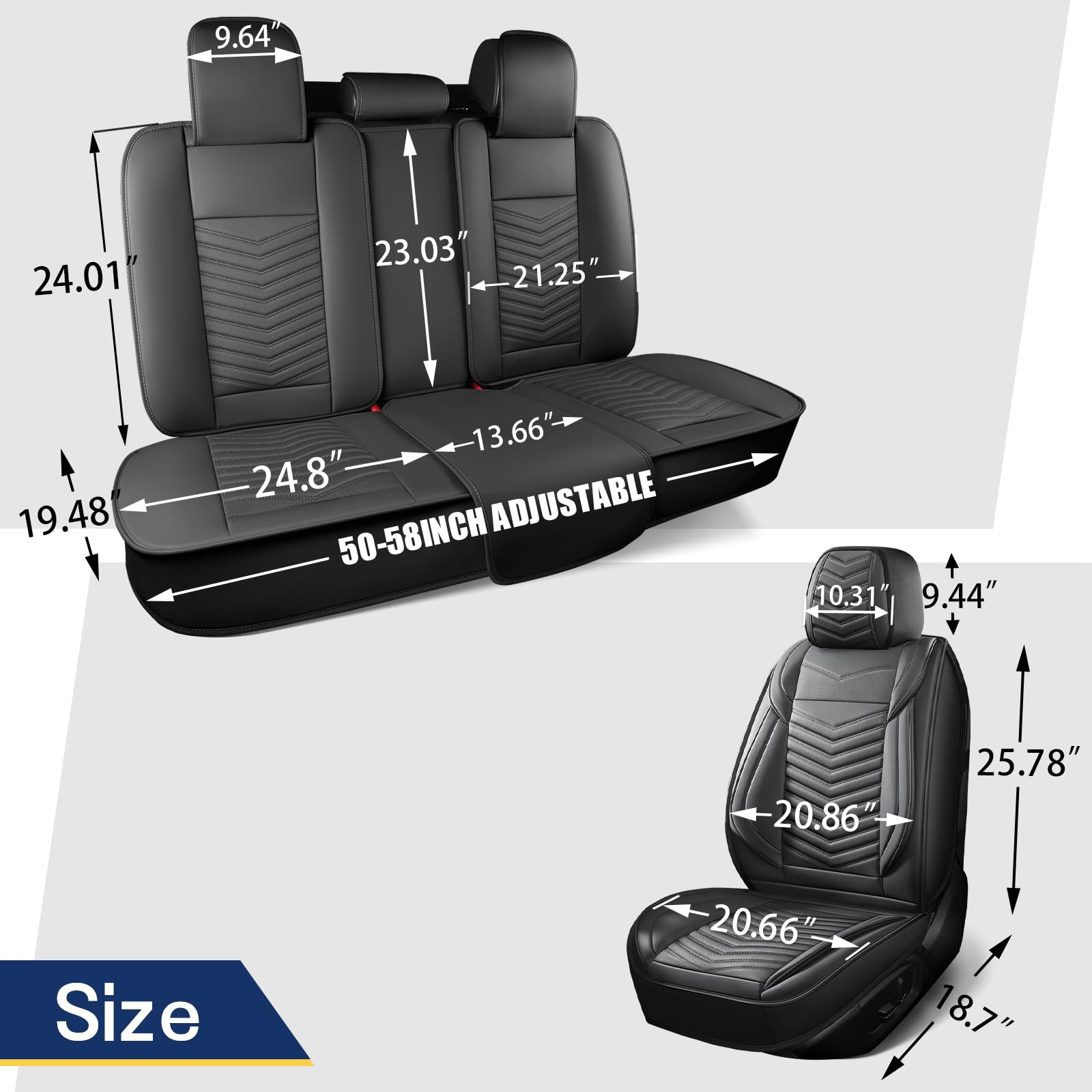 Breathable Waterproof Faux Leather Car Seat Covers - Universal Fit for SUV, Truck & Sedan - 2-Piece Front Seat Set (Beige) | Comfort & Protection for Daily Commute, Road Trips & Family Travel