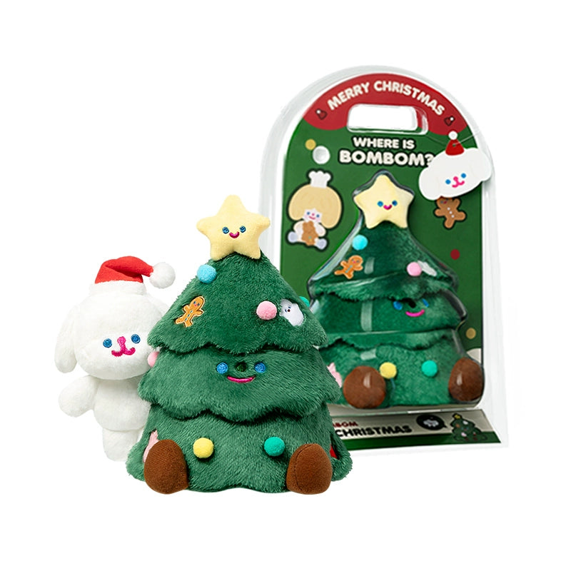 F.UN RiCO BOMBOM Christmas Tree Plush Doll - Cute Holiday Stuffed Animal Toy for Xmas Decorations, Gift Giving & Cozy Home Decor