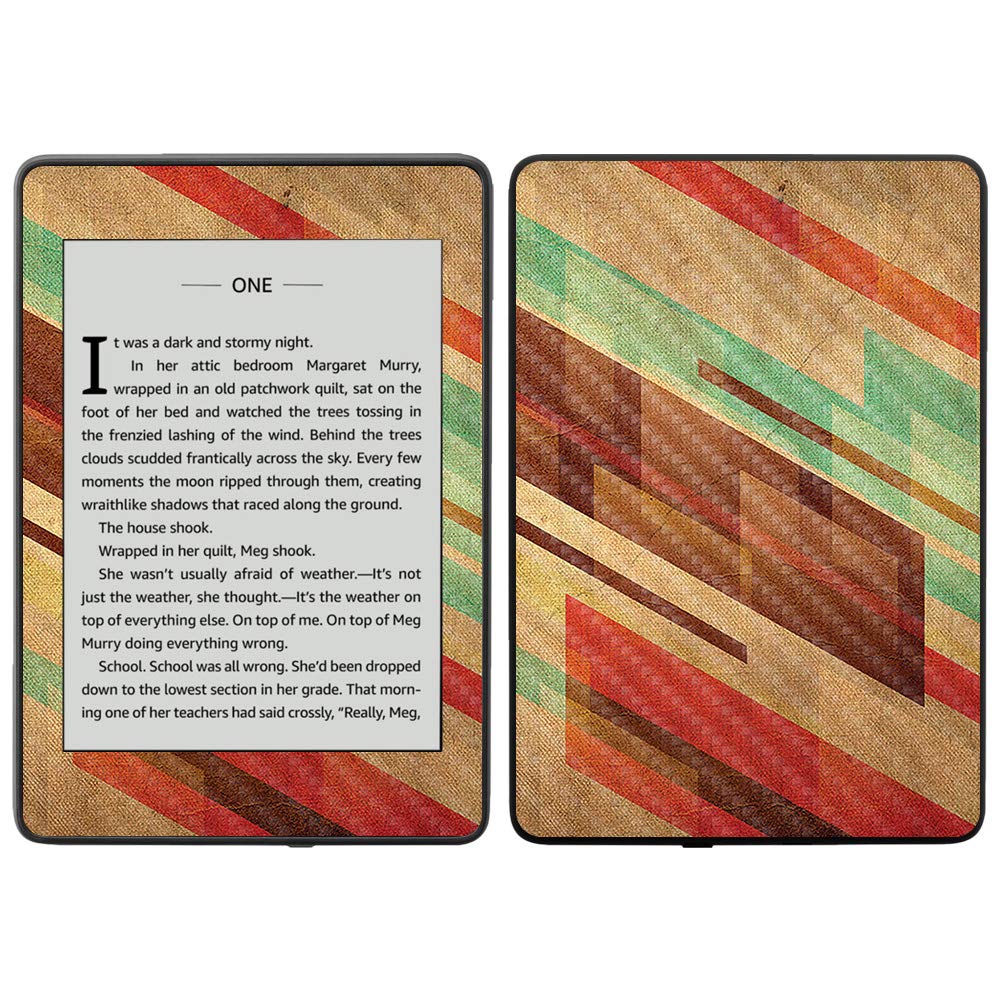 Premium Carbon Fiber Skin for Amazon Kindle Paperwhite 2018 (Waterproof Edition) - Abstract Wood Design | Protective & Durable Textured Finish | Easy to Apply & Remove | Made in USA | Perfect for Travel, Reading & Everyday Protection
