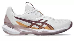 Asics Women's Solution Speed FF 3 Tennis Shoes - Lightweight Performance Court Sneakers (White/Mauve) | Perfect for Competitive Matches & Training Sessions