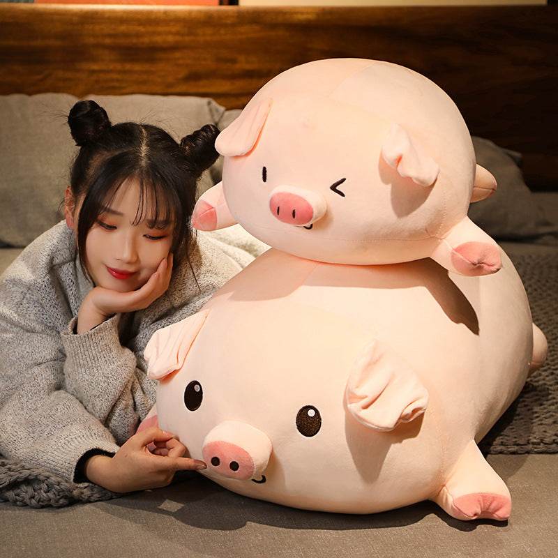 Evie the Chonky Chubby Piggy Plush Stuffed Animal - Soft & Huggable Pig Toy for Kids, Gift for Pig Lovers, Nursery Decor & Cute Bedroom Companion