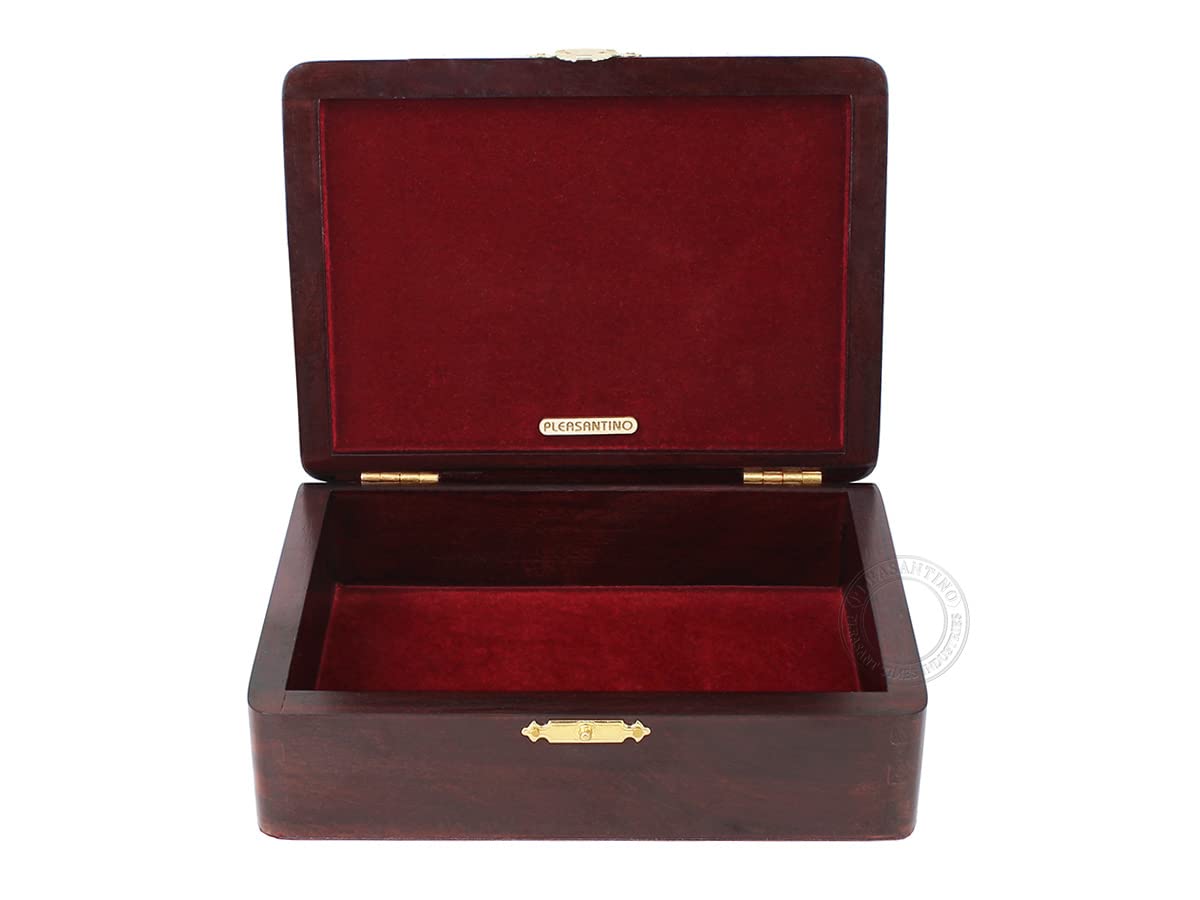 Handmade Taj Mahal Wooden Jewelry Box - Personalized Engraved Gift for Watches & Keepsakes (8x6 Inch)
