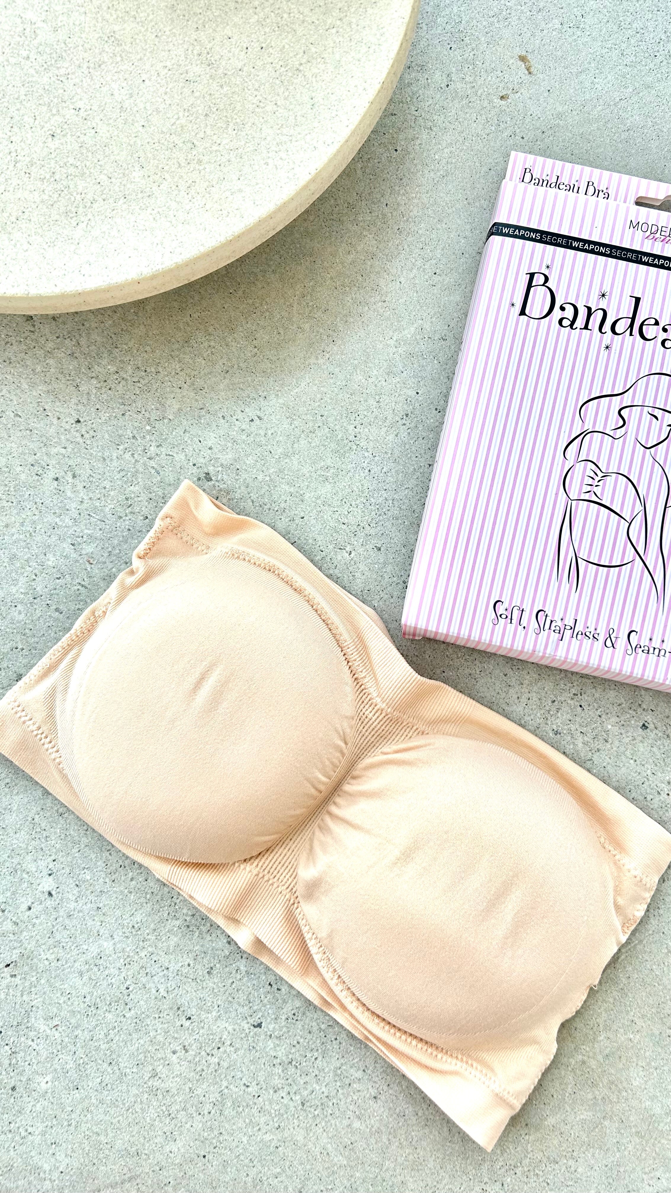 Nude Bandeau Bra - Seamless Comfort for Yoga, Workouts & Everyday Wear