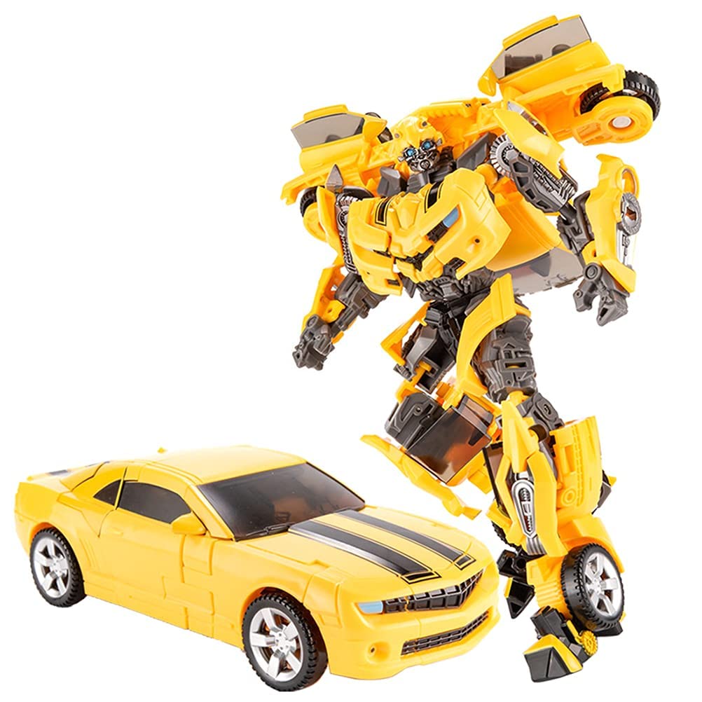 Transformable Yellow Bumblebee Car Robot Toy - Alloy Deformation Model, Portable Truck Transformer for Kids 6+, Perfect for Playtime, Collecting, and Gift-Giving