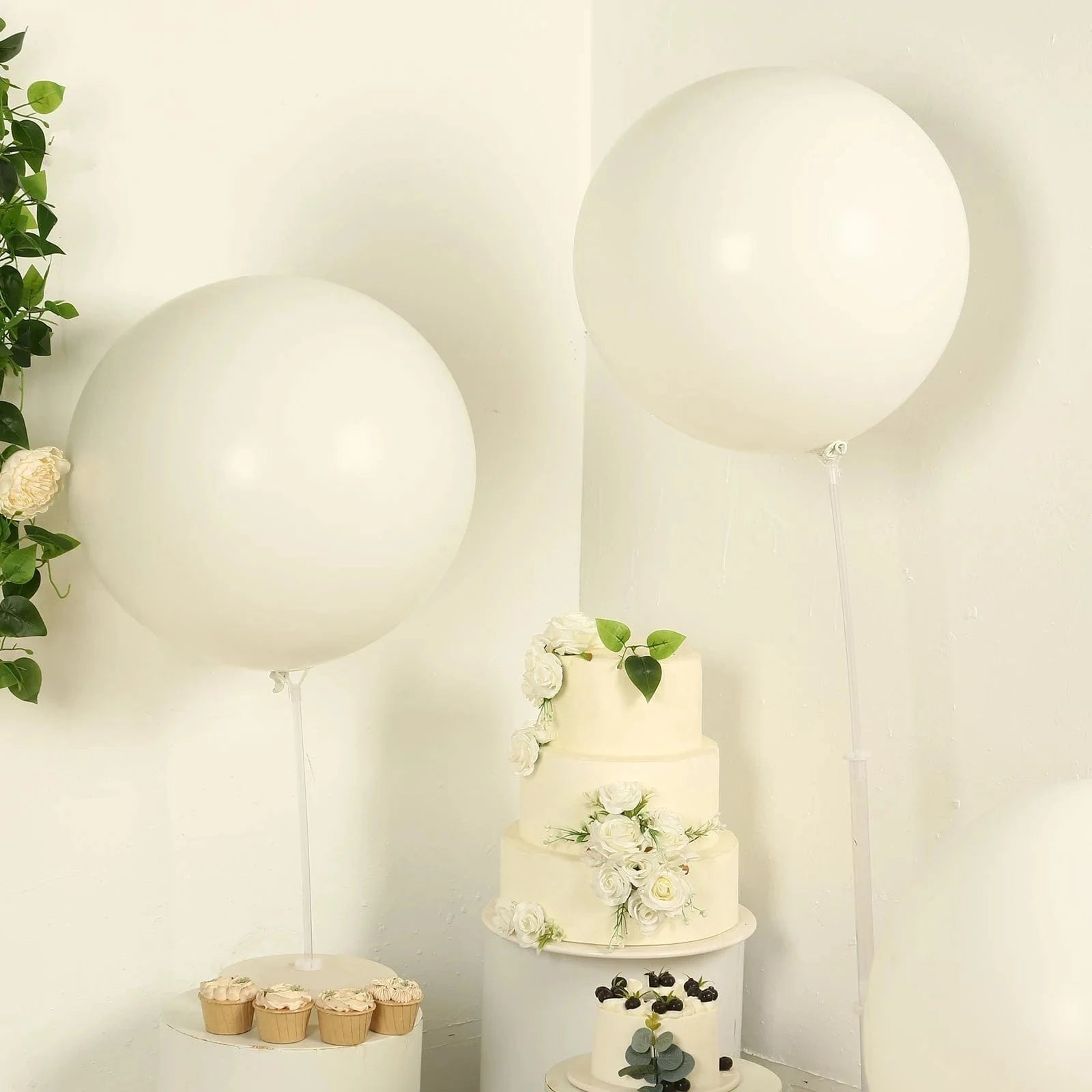 5 Pack Shiny Pearl Biodegradable Party Balloons - Eco-Friendly Wedding, Birthday & Baby Shower Decorations for Sustainable Celebrations