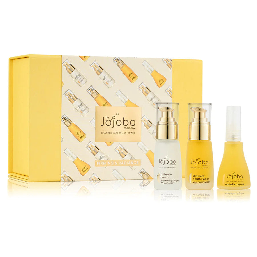The Jojoba Company – Firming & Radiance Holiday Gift Set with Organic Jojoba Oil – Perfect for Skincare Routine & Christmas Gifts