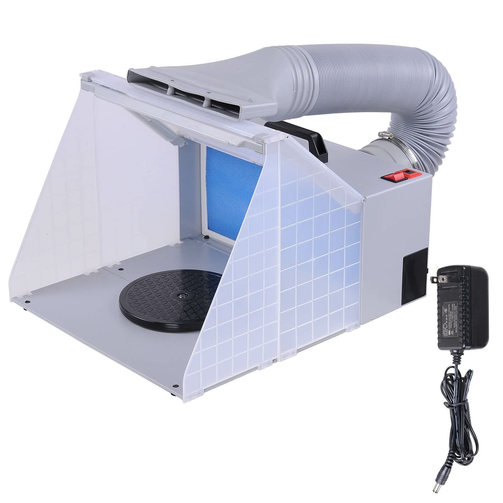 CLYZ Portable Hobby Airbrush Paint Spray Booth Kit with Exhaust Filter & LED Lights - Perfect for Model Painting, Miniature Art, and DIY Craft Projects