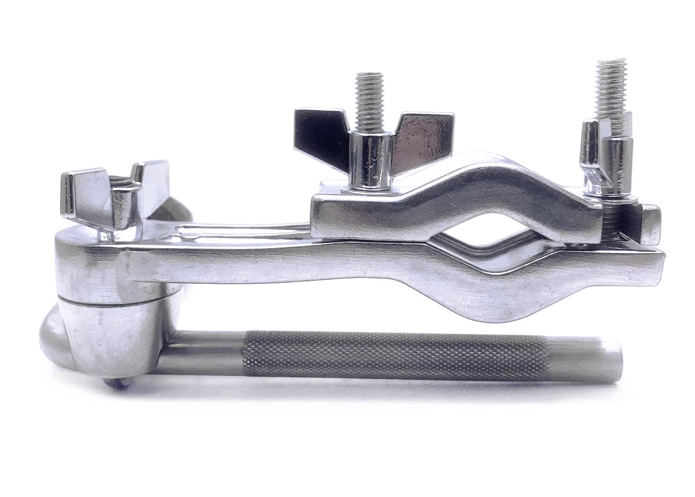 Premium Cymbal L-Arm Rod with Bracket Holder & Extension Arm - Silver Drum Set Accessory | Heavy-Duty Boom Arm with Secure Mounting Clamp | Perfect for Drum Kits, Live Performances & Studio Recording
