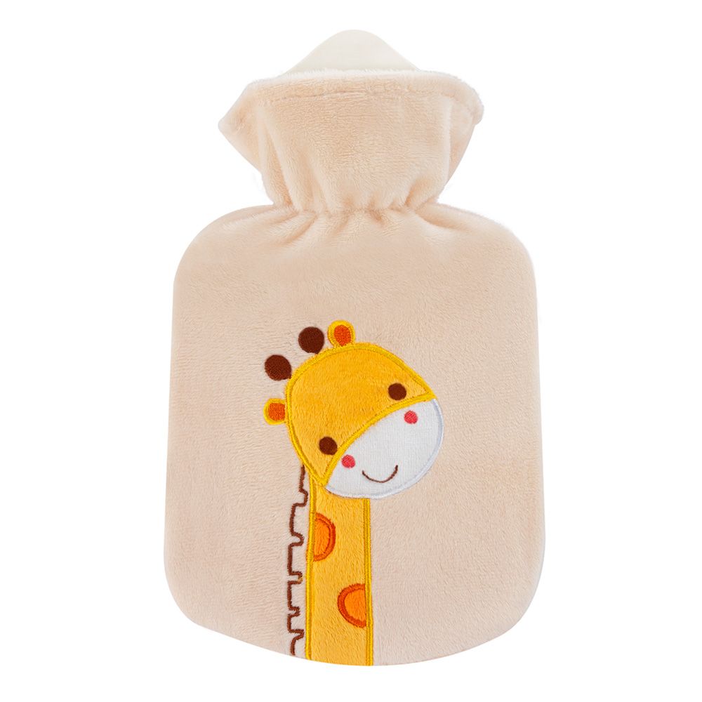 0.8 Liter Sanger Hot Water Bottle with Adorable Giraffe Cover - Perfect for Winter Warmth, Pain Relief & Cozy Nights at Home