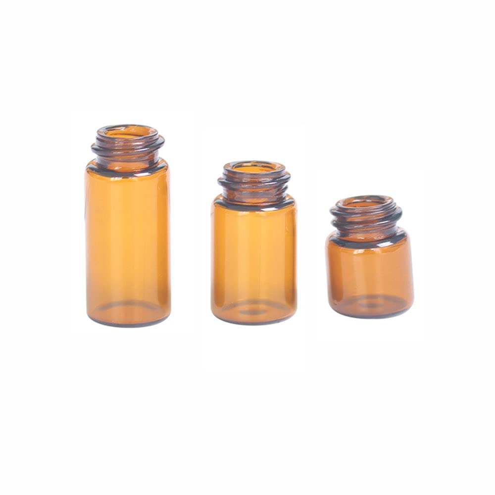 UBERSWEET® 100-Pack 2ml Amber Glass Essential Oil Bottles - Refillable Sample Vials with Black Caps for Aromatherapy, Perfume & DIY Blends | Perfect for Travel, Gifts & Home Fragrance