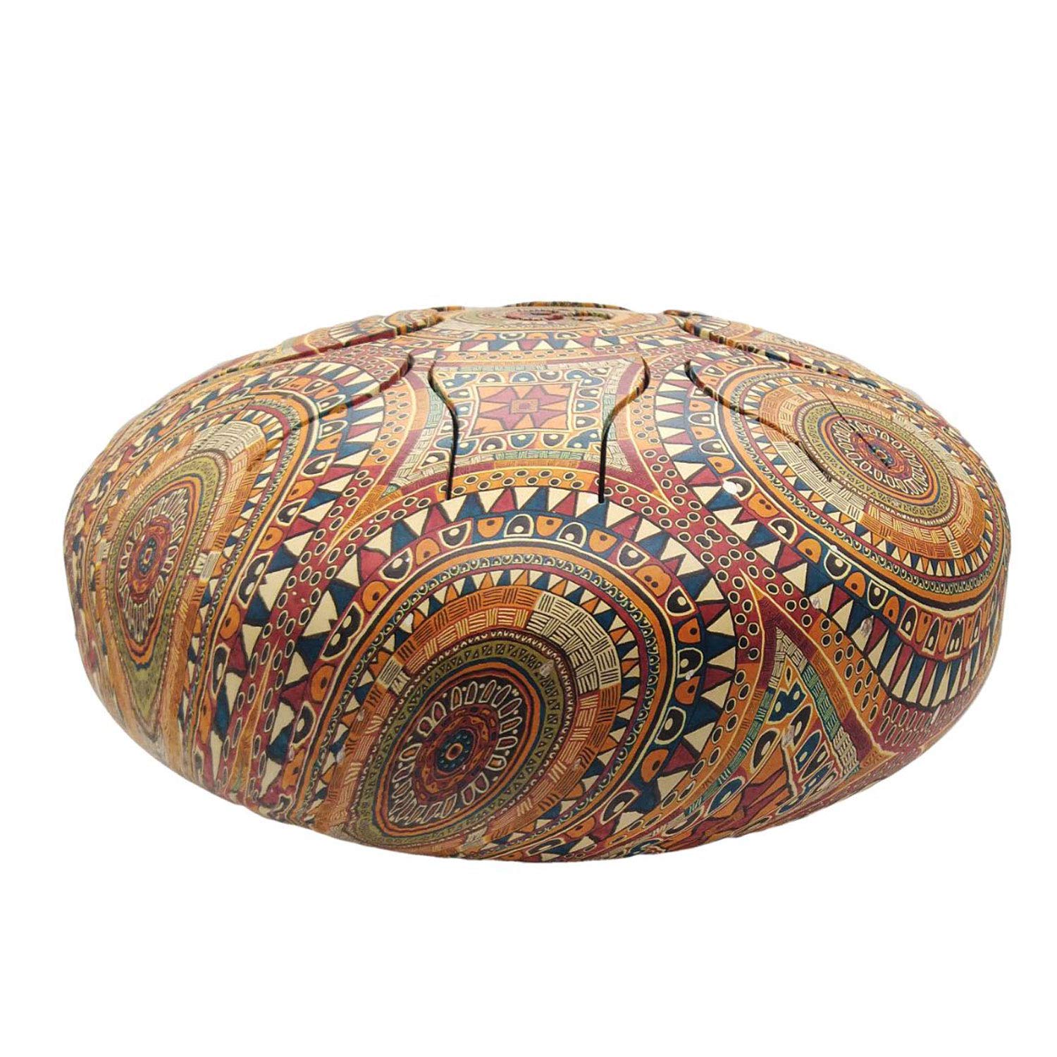 9-Inch Multicolor Hand Tongue Drum with Carry Bag & 2 Mallets - Perfect for Meditation, Music Therapy, and Relaxation at Home or Outdoor Gatherings
