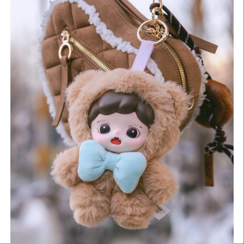 Baby Zoraa Fluffy Cabin Series Vinyl Plush Lulu Bear - Ultra Soft Stuffed Animal Toy for Kids & Nursery Decor | Perfect for Cuddling, Gift Giving & Baby Shower Presents