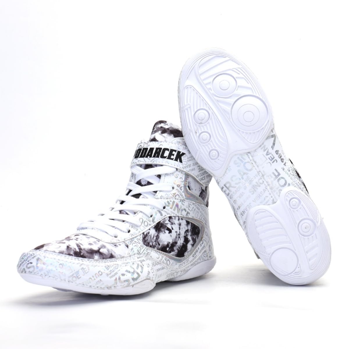 Best Men's Boxing & Wrestling Shoes - High Top Fitness Sneakers for Training, MMA & Gym Workouts - Lightweight & Breathable for Maximum Performance
