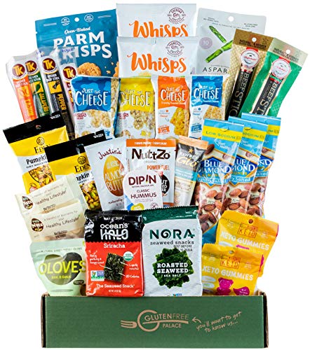 **Premium Keto Gift Basket - 30 Count Gluten-Free, High Protein, Low Carb Snacks for Mother's Day, Holidays & Care Packages | Ideal for College Students, Corporate Gifts & Keto Dieters | Perfect for Gifting, Travel & Healthy Snacking**