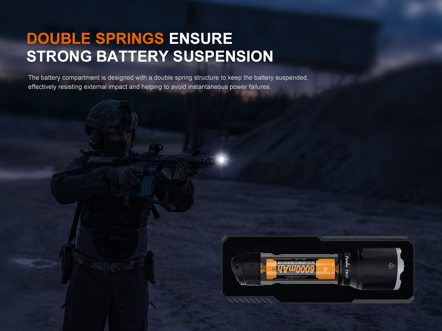 Fenix TK17 Dual Switch Tactical Flashlight - 1200 Lumens, Rechargeable LED Flashlight for Outdoor, Hunting, Camping & Emergency Use