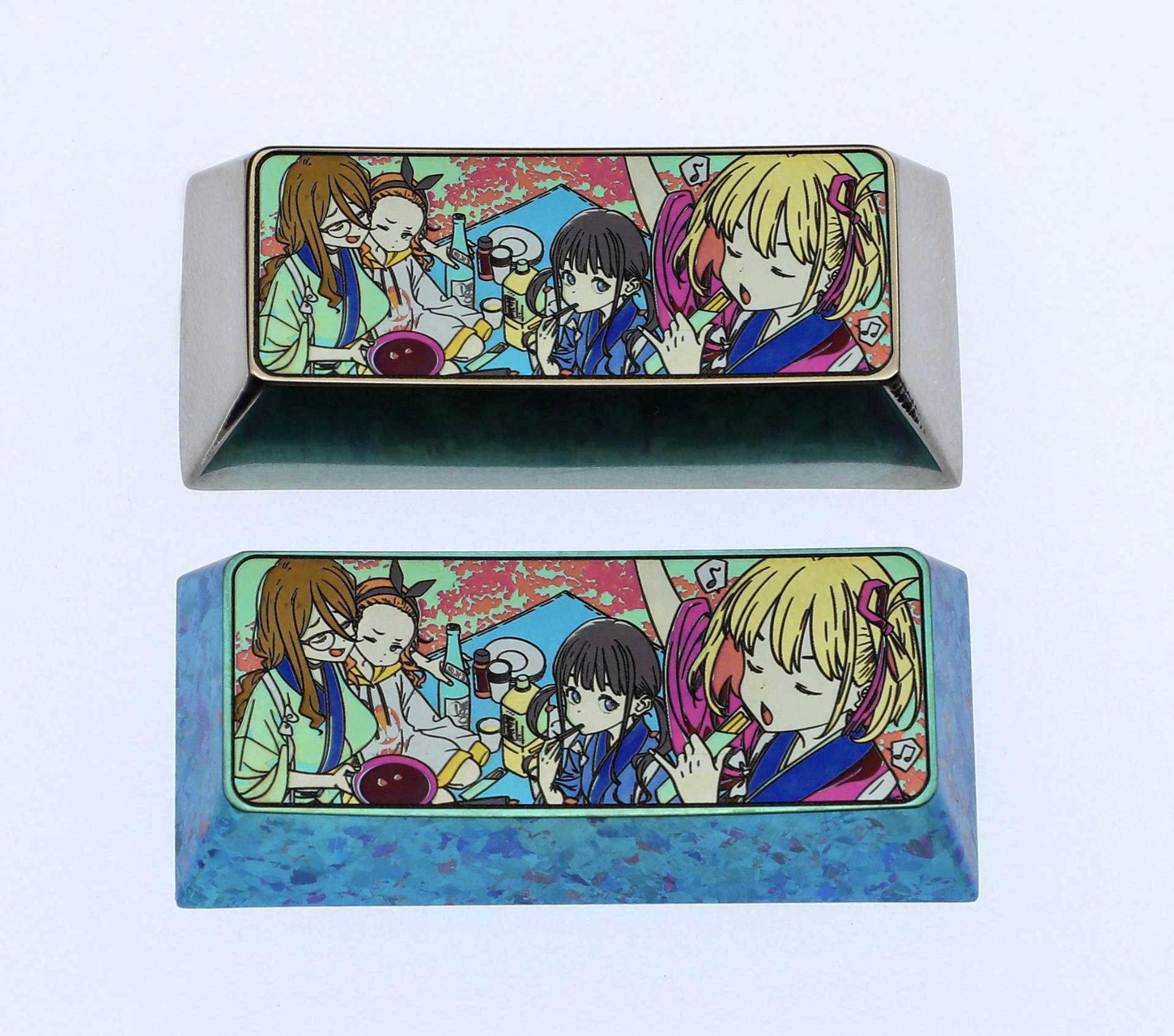 Lycoris Recoil Anime Game Character Keycaps - 2.25U Titanium Alloy Custom Mechanical Keyboard Keycaps for Gaming PC Setup & Collector's Display