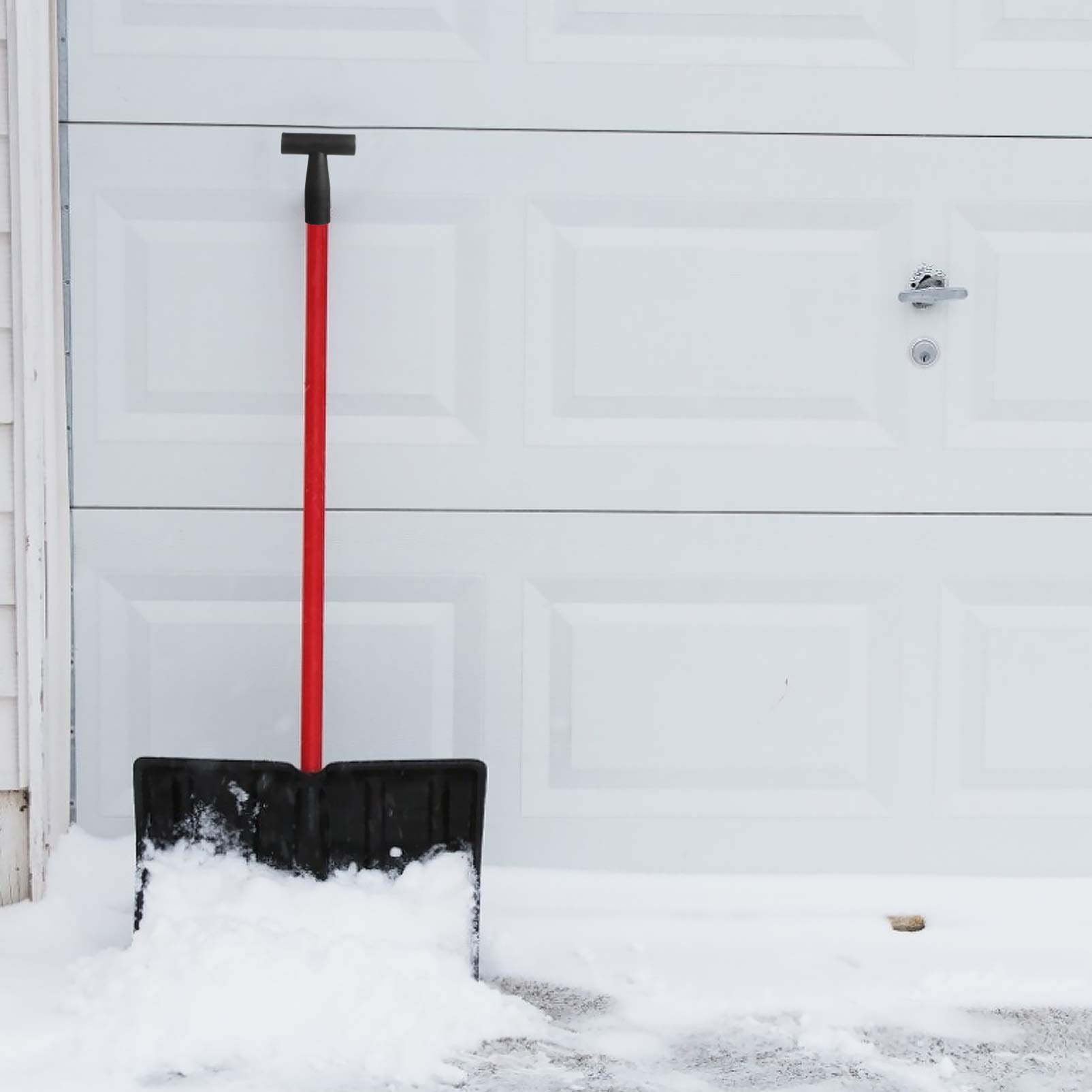 Cabilock 2-Piece T-Shaped Plastic Snow Shovel Grip Handle - Replacement Handles for Garden Spades & Forks - Durable Digging & Raking Tool for Gardening, Landscaping & Snow Removal