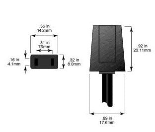 24/36/48/72 Inch AC Fan Power Cord - Replacement Cable for Ceiling & Wall Fans - Perfect for Home, Office & Commercial Use