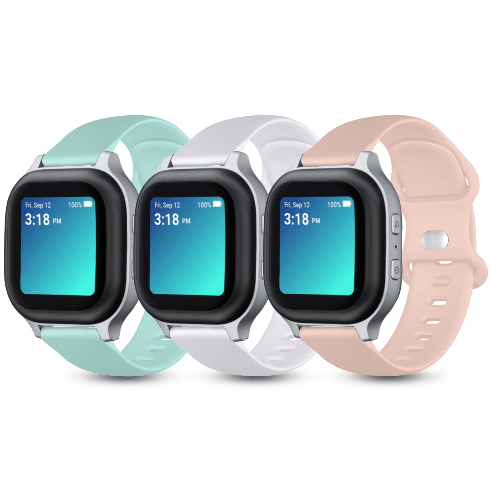 3 Pack Kids Gabb Watch Bands - Compatible with Gizmo Watch 1/2/3, Soft Silicone Sport Strap for Boys & Girls - Perfect for School & Play