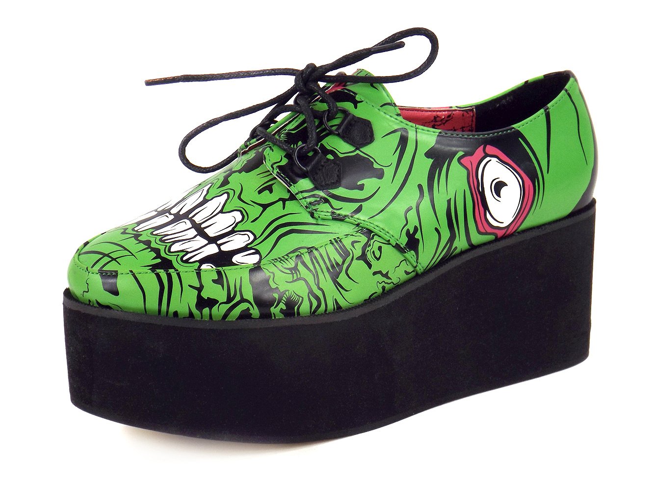 Iron Fist Women's Zombie Creeper Oxford Shoes - Gothic Punk Platform Sneakers for Women | Perfect for Halloween Costumes, Cosplay & Alternative Fashion Outfits