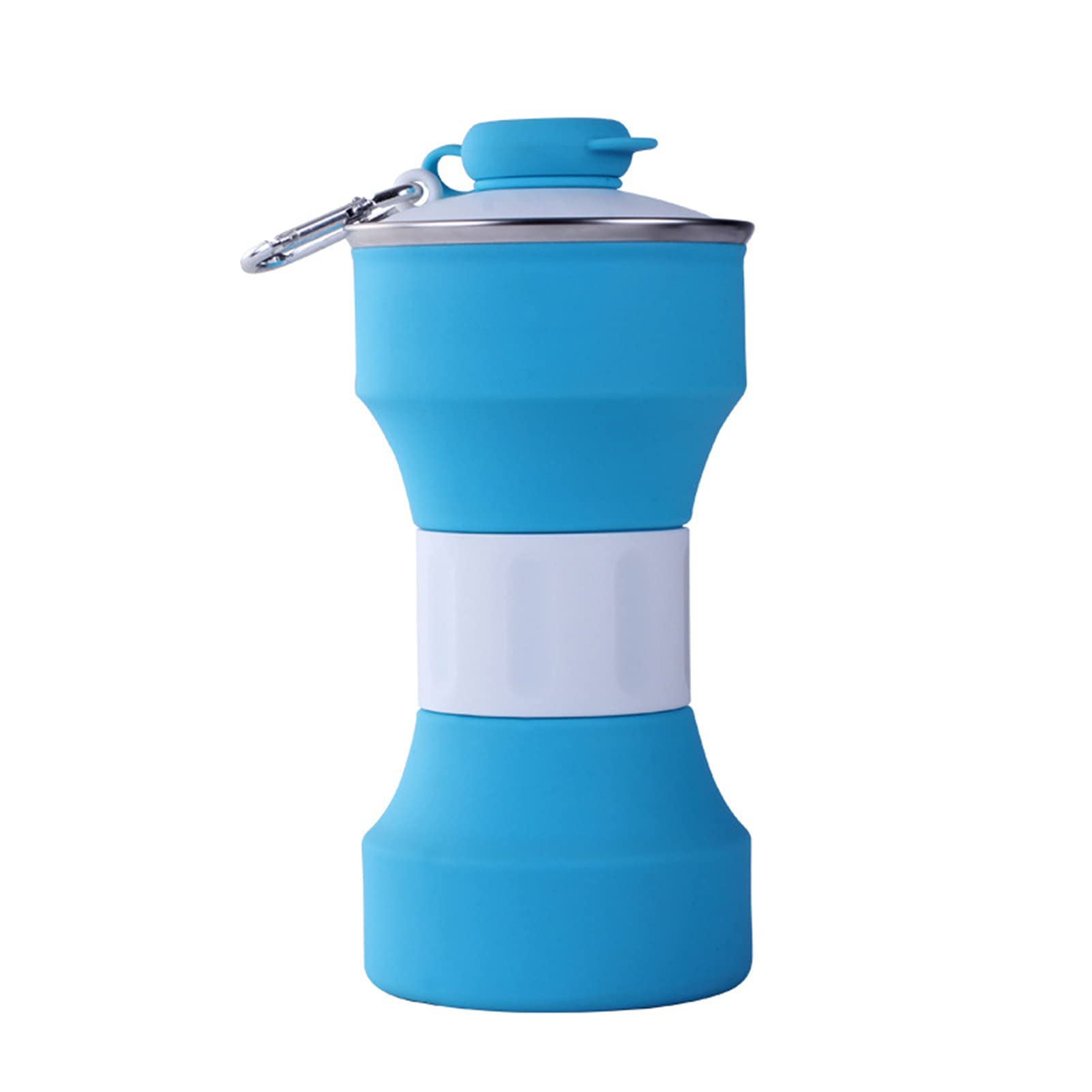 Hislaves Collapsible Water Bottle 650ml - Portable Folding Cup for Gym, Camping & Hiking - Leakproof, BPA-Free, Anti-Crack Design in Macaron Colors - Perfect for Outdoor Activities, Workouts and Travel