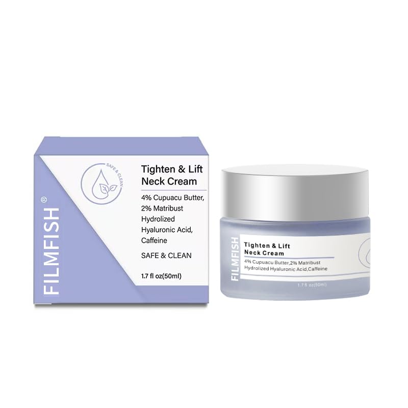 Best Neck Lift & Firming Cream for Sagging Skin - Anti-Aging Tightening Treatment for Double Chin & Wrinkles - Perfect for Night Routine & Daily Skincare