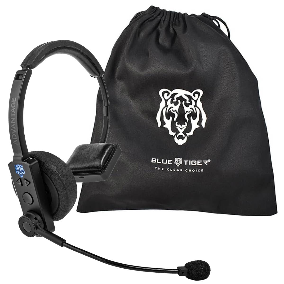 Blue Tiger Advantage Gaming Headset with Noise Cancellation & Travel Bag - Perfect for PC, PS4, Xbox Gaming & Travel Use