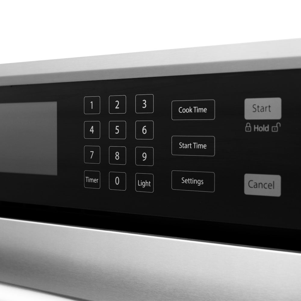 ZLINE Autograph Edition 30 Inch Stainless Steel Professional True Convection Wall Oven with Air Fry & Self-Clean - Champagne Bronze Handle (WASZ 30 CB) | Perfect for Home Chefs & Modern Kitchens