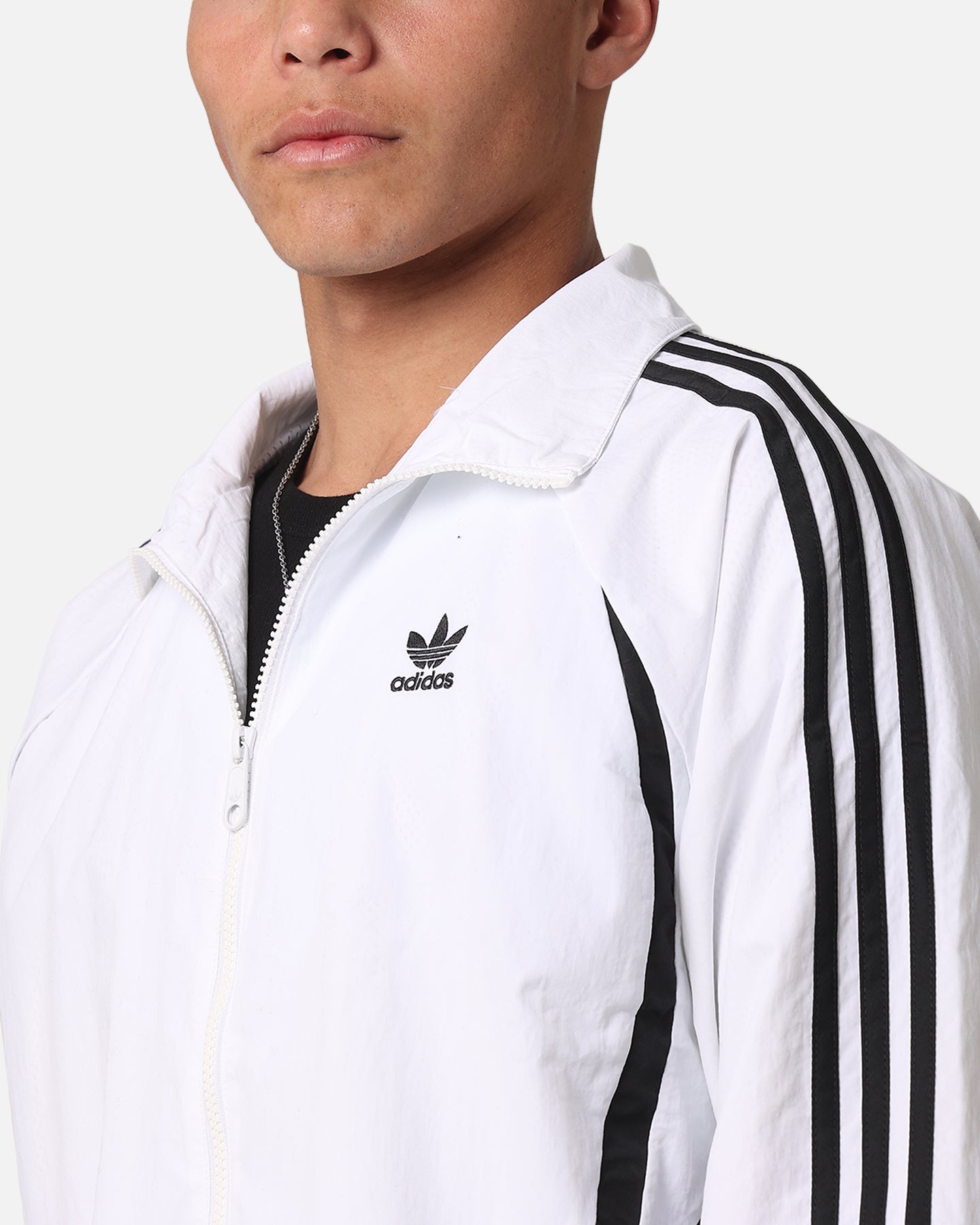 Adidas Archive Track Jacket for Men & Women - White/Black Retro Running Jacket - Lightweight Windbreaker for Jogging, Gym & Streetwear Fashion