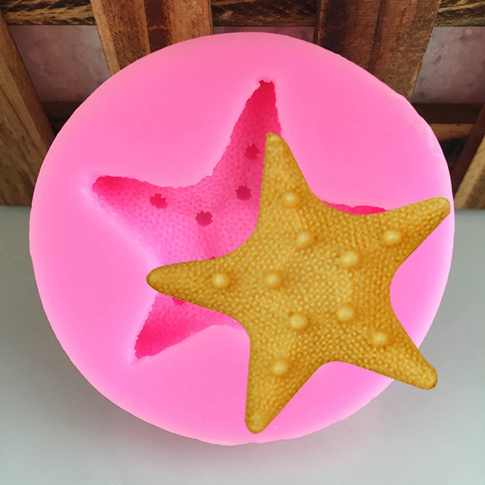 Premium Silicone Starfish Mold for DIY Soap, Chocolate, Fondant - Baking & Cake Decorating Tools - Perfect for Beach-Themed Parties, Wedding Favors, and Holiday Crafts
