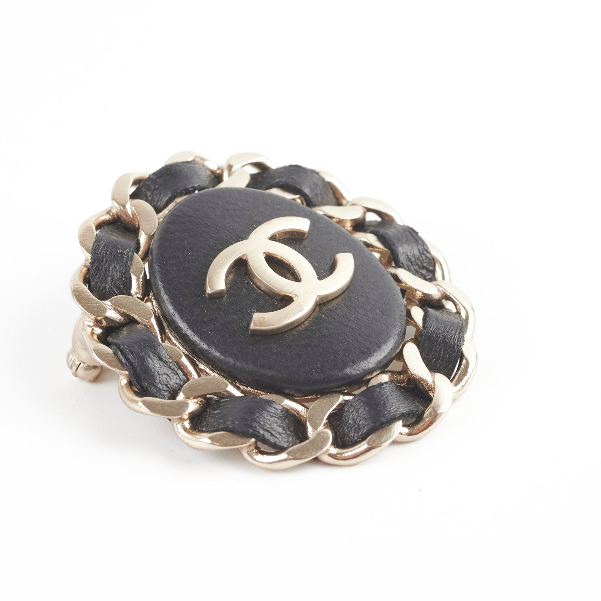 Chanel Black Crystal Brooch - Elegant Fashion Accessory for Women | Perfect for Dresses, Jackets & Bags
