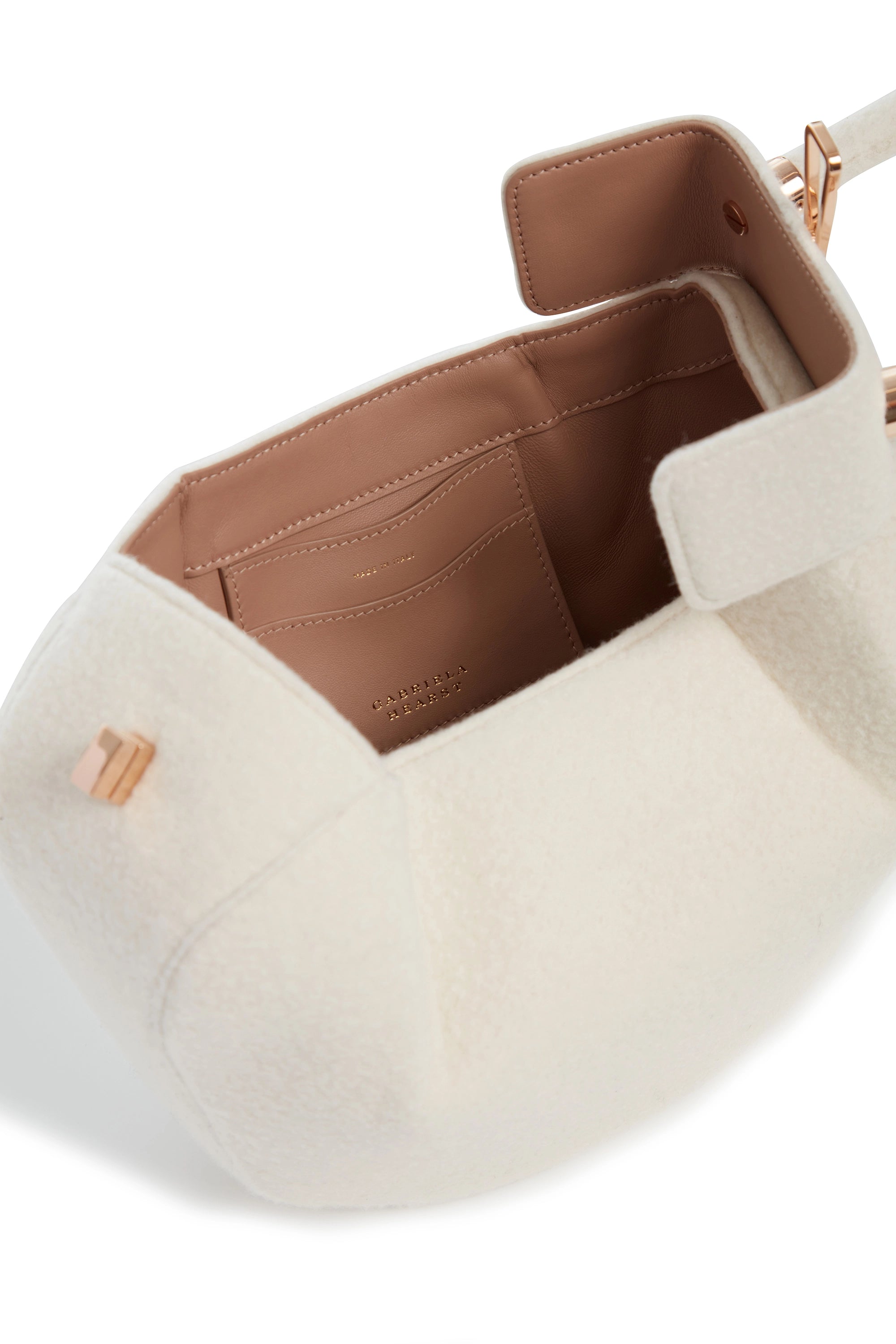 Premium Nina Bag in Ivory Cashmere Felt - Elegant Women's Handbag for Work, Travel & Special Occasions
