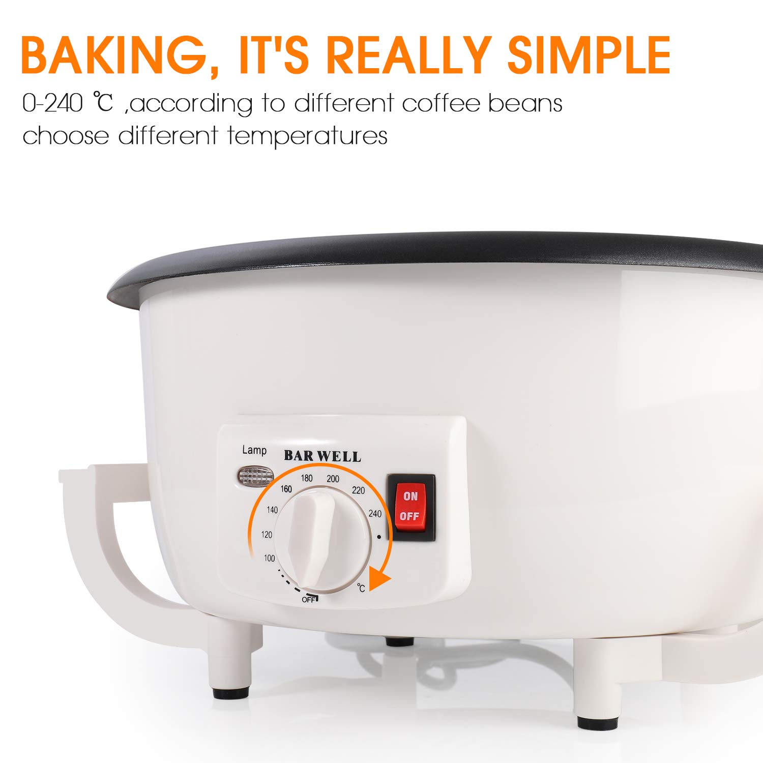 Premium 750g Home Coffee Bean Roaster Machine - 110V Electric Coffee Roaster with Non-Stick Coating for Fresh Artisan Roasts | Perfect for Home Baristas, Coffee Shops & Small Batch Roasting