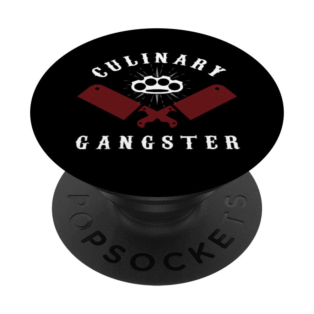 Culinary Gangster Kitchen Chef Restaurant Gastronomy PopSockets Swappable PopGrip - Stylish Phone Grip for Cooking Enthusiasts & Professional Chefs - Perfect for Kitchens, Restaurants, and Culinary Schools