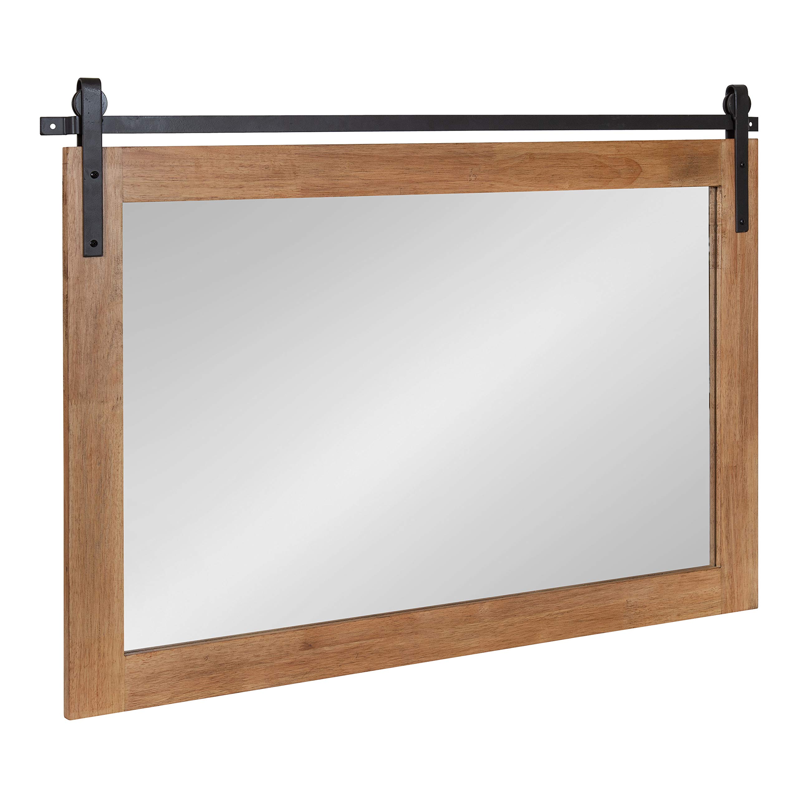 Kate and Laurel Samuels Rustic Wood Framed Wall Mirror - 37.5