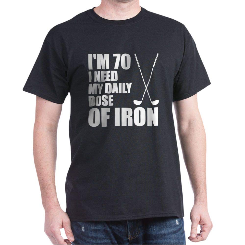 70 Daily Dose of Iron Graphic T-Shirt by CafePress - Funny Science & Chemistry Tee for Men & Women - Perfect for Nerdy Gifts, Work & Casual Wear