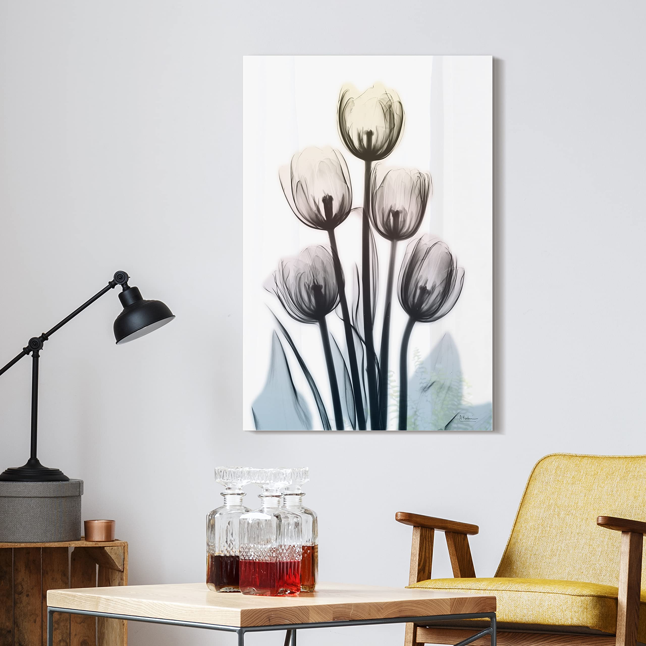 Empire Art Direct 48x32 Inch Frameless Tempered Glass Wall Art - Spring Tulips Floral Photography Print for Living Room, Bedroom & Home Office Decor | Ready to Hang Modern Wall Decor for Housewarming & Interior Design
