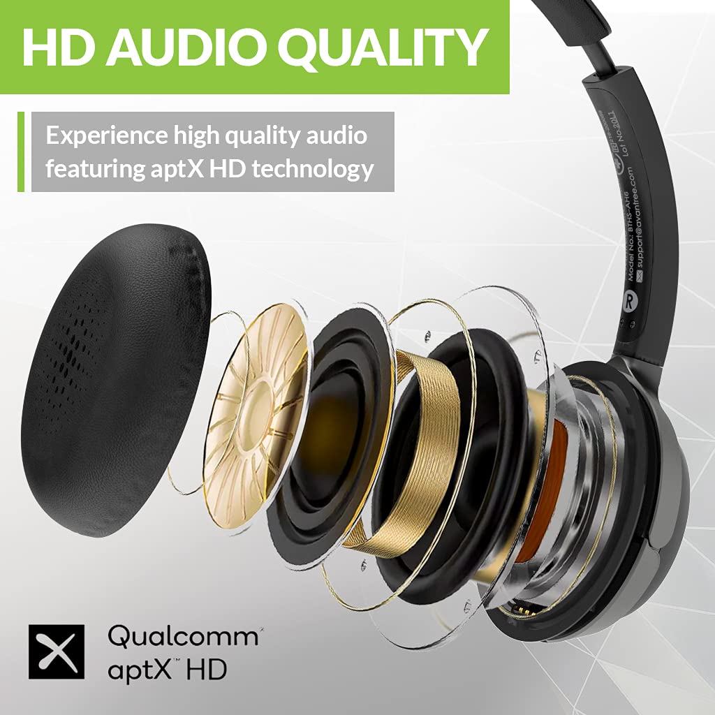 Avantree Alto 8060 Wireless Bluetooth Headset with Smart Noise Canceling Mic - Crystal Clear Calls in Noisy Environments | Sidetone Support | USB Adapter for PC/Laptop | Perfect for Office, Call Centers & Remote Work