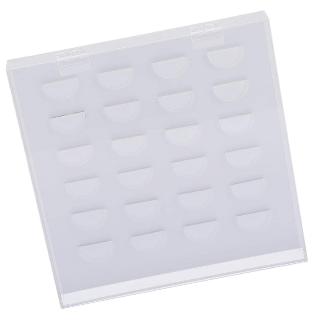 LOSA Clear Acrylic False Eyelash Storage Box - 24 Compartment Eyelash Organizer Case with Lid - Perfect for Lash Artists, Salons & Makeup Enthusiasts - Keep Lashes Clean & Organized at Home or On-the-Go