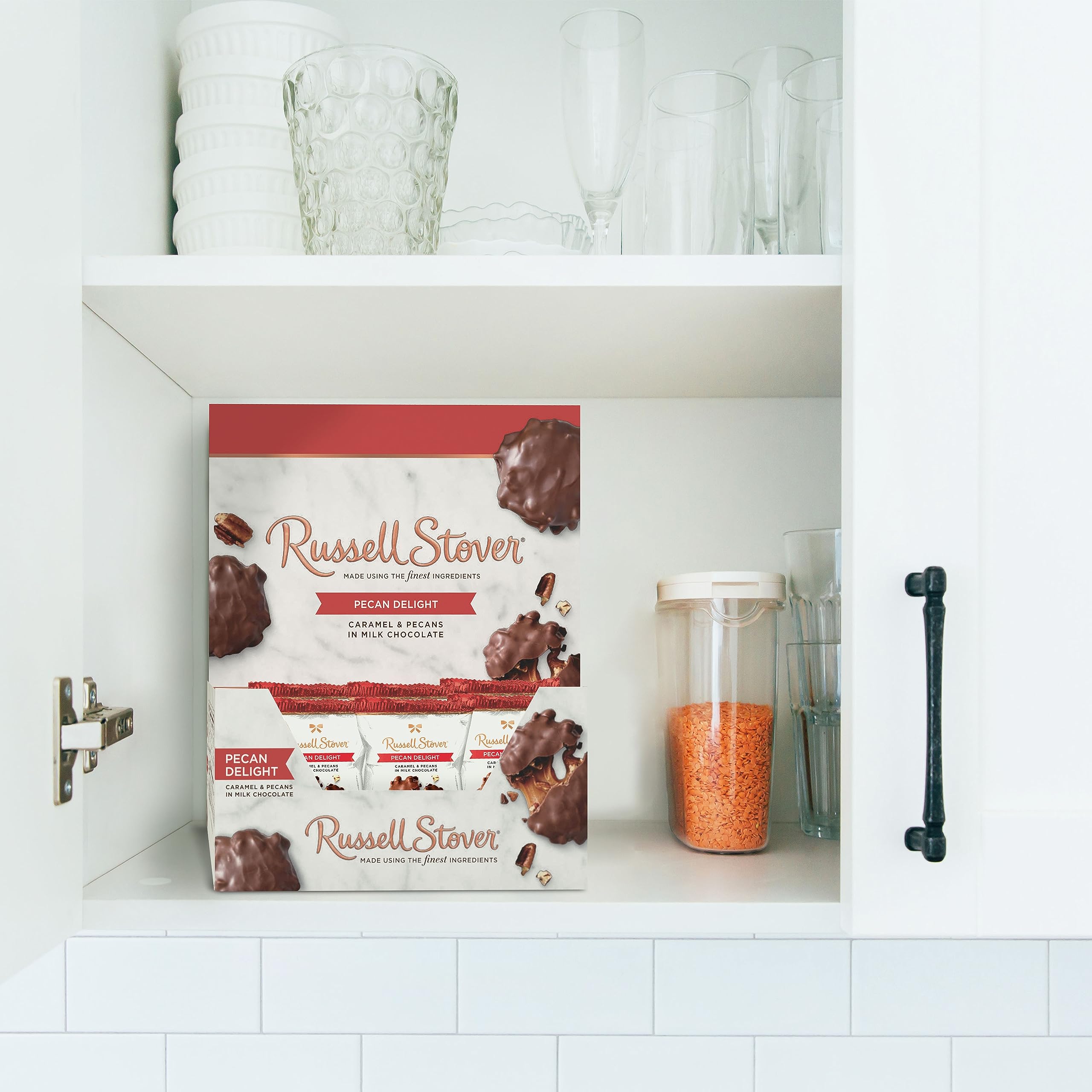 Russell Stover Milk Chocolate Pecan Delight - 0.6 oz (Pack of 36) - Premium Chocolate Candy for Gifts, Parties & Holiday Treats