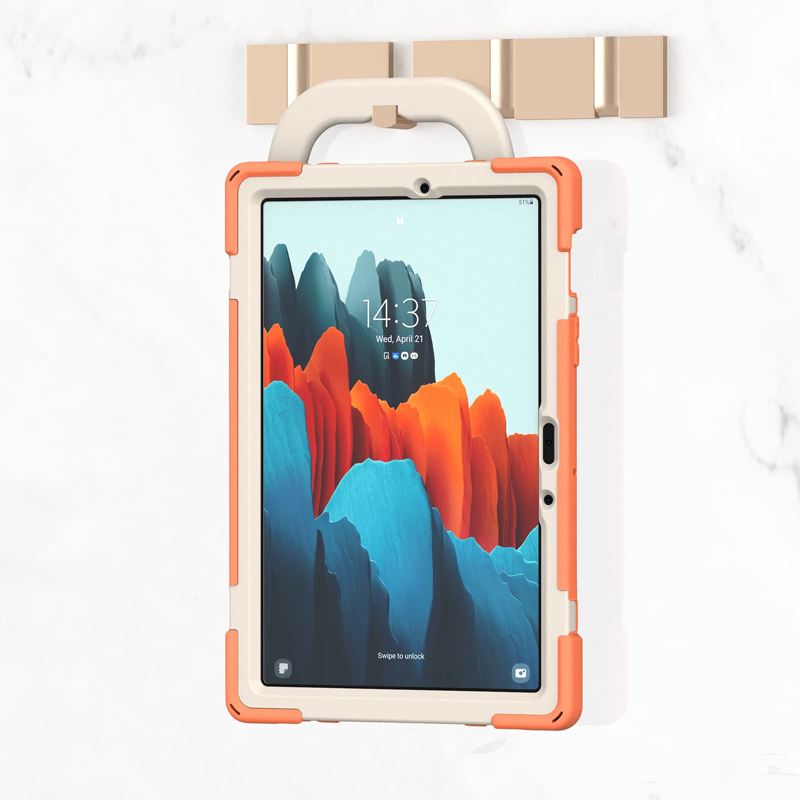 ORIbox Heavy Duty Rugged Protective Case for Samsung Galaxy Tab S8/S7 11 Inch - 3-in-1 Shockproof Bumper with 360° Rotating Ring Holder & Kickstand - Perfect for Commuting, Travel, and Outdoor Use