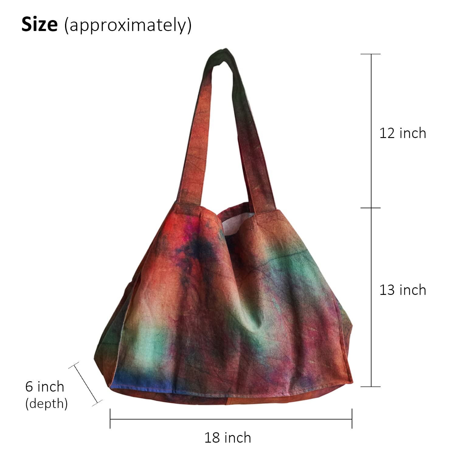 Natural Linen Tote Bag - Handmade Shoulder Bag for Beach & Shopping