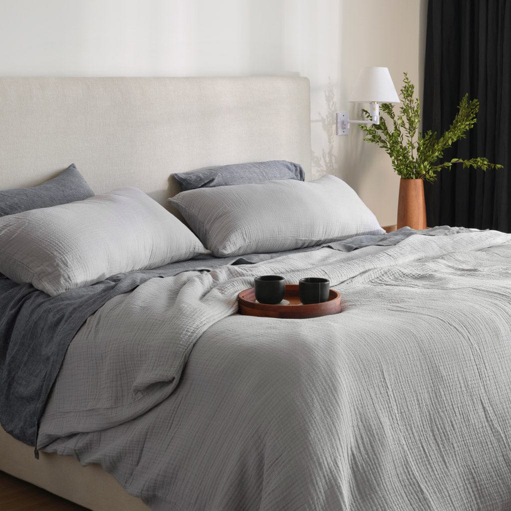 Organic Cotton Gauze Pillow Shams - Soft & Breathable Bedding for a Comfortable Sleep - Perfect for Home, Hotel, and Guest Room Decor
