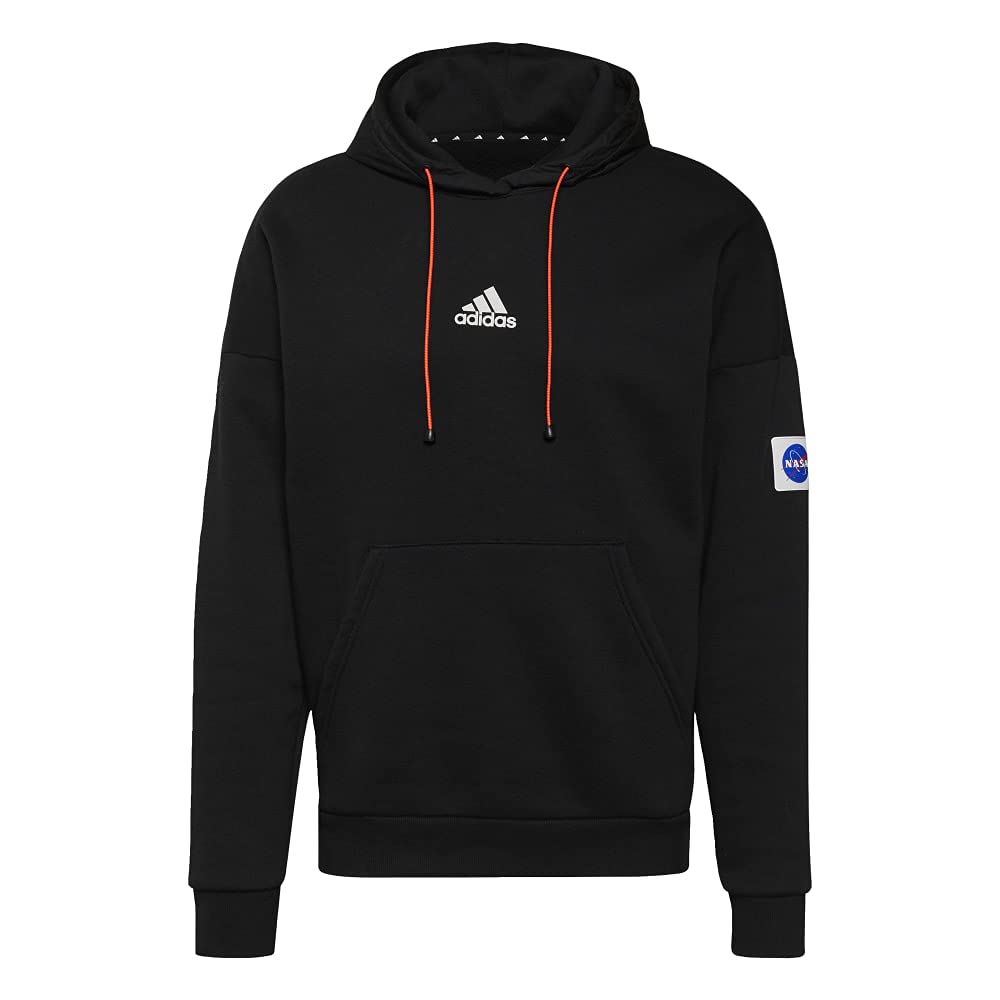 adidas Space Hoodie for Men - Comfortable XL Black Pullover Hooded Sweatshirt | Perfect for Gym, Running, Casual Wear & Outdoor Activities