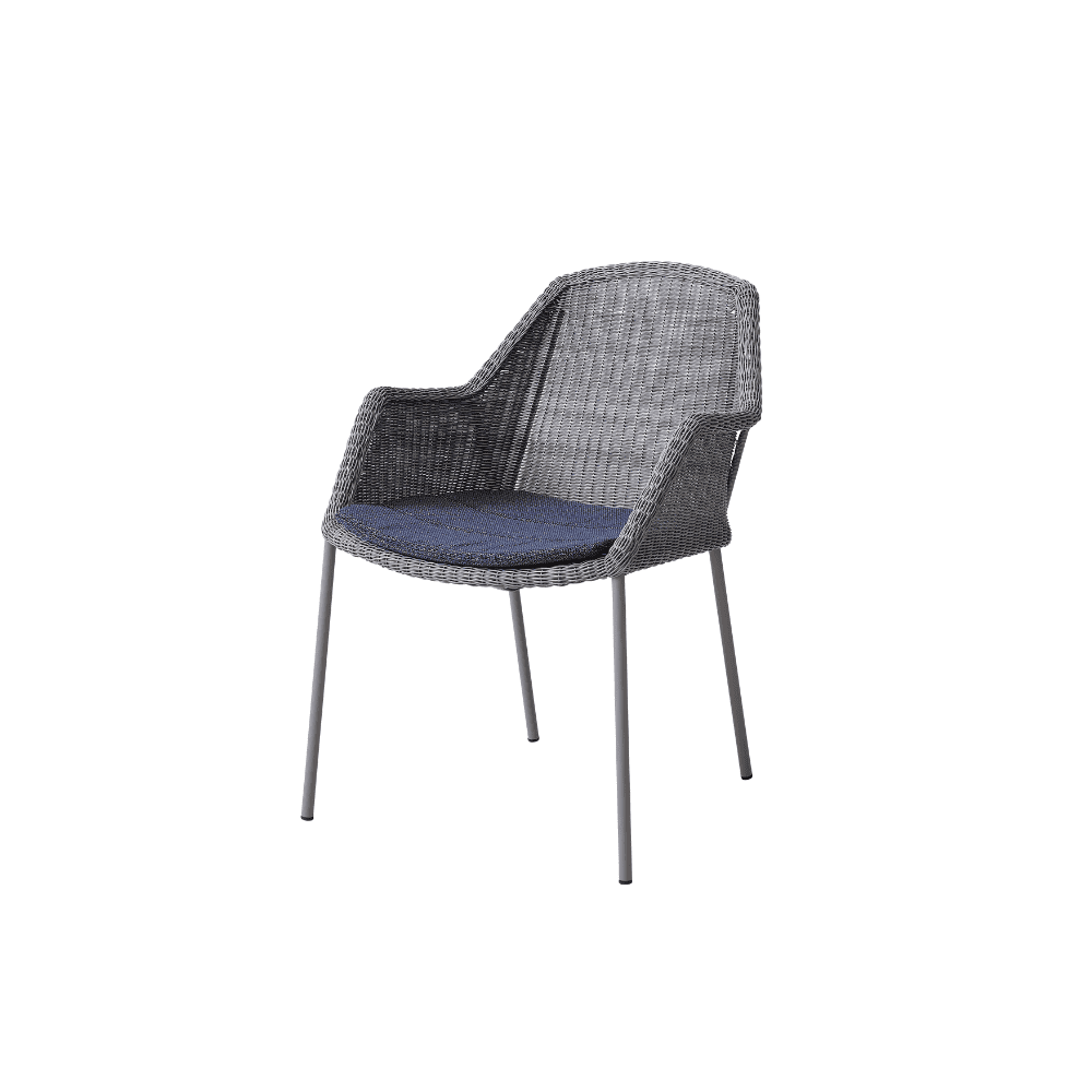 Breeze Stackable Outdoor Dining Armchair Set of 2 - Weather-Resistant Patio Chairs for Backyard, Poolside & Garden Relaxation